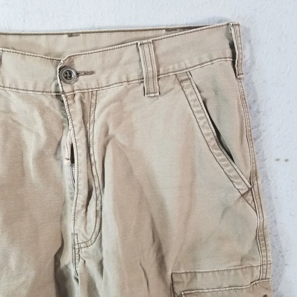 Levi's cargo shorts men's 31x11 brown heavy cotton outdoor Urban long hiking